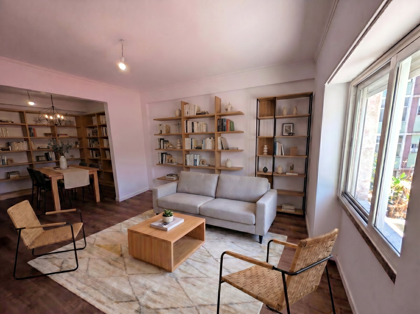 Sala de estar mobilada